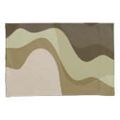 Earth Tone Waves Abstract Art Sierkussen Kussensloop (Voorkant-Rechts)