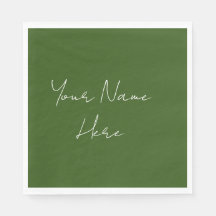 Earth Tone Wedding Event Reception Napkins