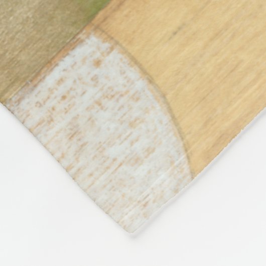 Earth Tone Wood Panel Painting with Circles Fleece Deken (Hoek)