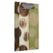 Earth Tone Wood Panel Painting with Circles Klembord (Rechts)