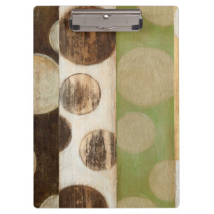 Earth Tone Wood Panel Painting with Circles Klembord