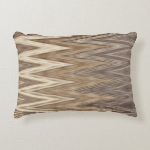 Earth Toned Wavy Pattern Accent Kussen