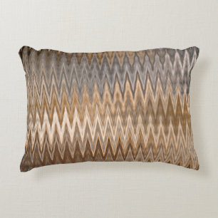 Earth Toned Wavy Pattern Accent Kussen
