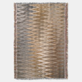 Earth Toned Wavy Pattern Deken (Voorkant Verticaal)