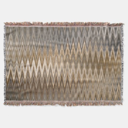Earth Toned Wavy Pattern Deken (Voorkant)