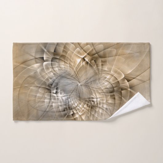 Earth Tones Abstract Modern Fractal Art Texture Bad Handdoek (Handdoek)