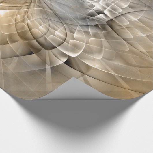 Earth Tones Abstract Modern Fractal Art Texture Cadeaupapier (Hoek)