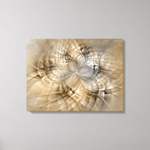 Earth Tones Abstract Modern Fractal Art Texture Canvas Afdruk