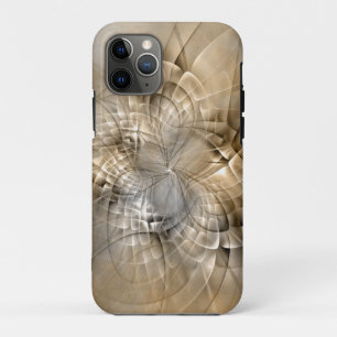 Earth Tones Abstract Modern Fractal Art Texture iPhone 11 Pro Hoesje
