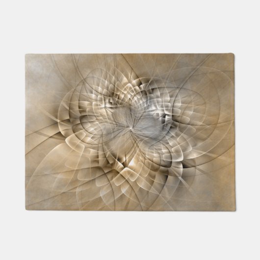 Earth Tones Abstract Modern Fractal Art Texture Deurmat (Voorkant)