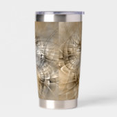 Earth Tones Abstract Modern Fractal Art Texture Geïsoleerde Drinkbeker (Links)