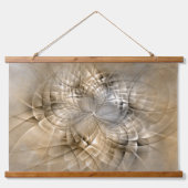 Earth Tones Abstract Modern Fractal Art Texture Hangend Wandkleed (Voorkant)