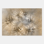 Earth Tones Abstract Modern Fractal Art Texture Inpakpapier Vel (Voorkant)