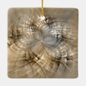 Earth Tones Abstract Modern Fractal Art Texture Keramisch Ornament (Achterkant)