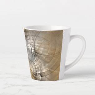 Earth Tones Abstract Modern Fractal Art Texture Latte Mok