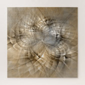 Earth Tones Abstract Modern Fractal Art Texture Legpuzzel (Verticaal)