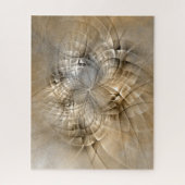 Earth Tones Abstract Modern Fractal Art Texture Legpuzzel (Verticaal)