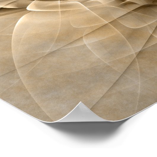 Earth Tones Abstract Modern Fractal Art Texture Poster (Hoek)