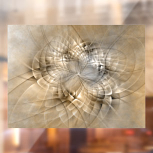 Earth Tones Abstract Modern Fractal Art Texture Raamsticker