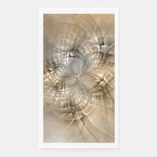 Earth Tones Abstract Modern Fractal Art Texture Servet (Voorkant)