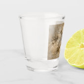 Earth Tones Abstract Modern Fractal Art Texture Shot Glas (Links)