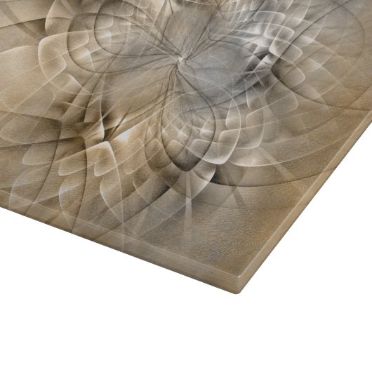 Earth Tones Abstract Modern Fractal Art Texture Snijplank (Hoek)