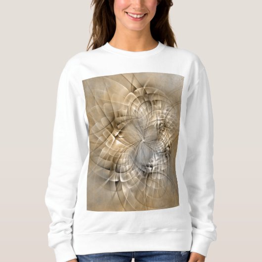 Earth Tones Abstract Modern Fractal Art Texture Trui (Voorkant)