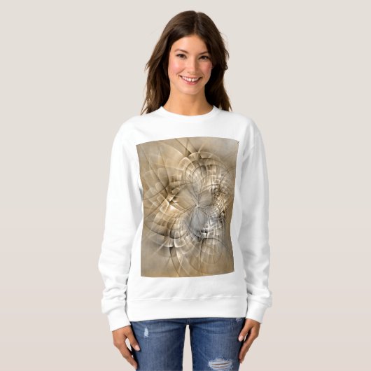 Earth Tones Abstract Modern Fractal Art Texture Trui (Voorkant volledig)