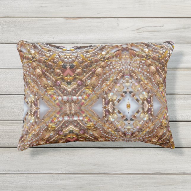 Earth Tones Bead Print Buitenkussen (Voorkant)