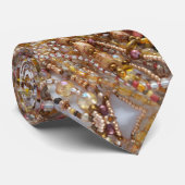 Earth Tones Bead Print Stropdas (Opgerold)
