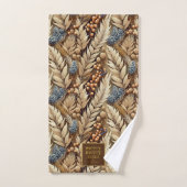 Earth Tones Christmas Joyeux Motif#21 ID1009 (Serviette à main)