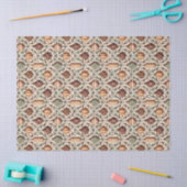 Earth Tones Christmas Pattern#12 ID1009 Tissuepapier (Craft)