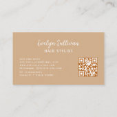 Earth Tones Floral Letters Haar Visitekaartje (Achterkant)