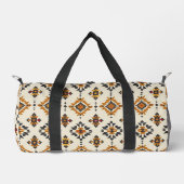 Earth Tones Geometric Pattern Monogram Duffel Bag Plunjezak (Voorkant)