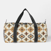 Earth Tones Geometric Pattern Monogram Duffel Bag Plunjezak (Achterkant)