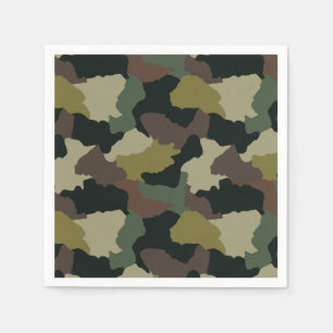 Earth Tones Groen Bruin Camouflage Servet