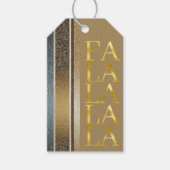 Earth Tones Kerstmis Fa La Patroon#27 ID1009 Cadeaulabel (Voorkant)