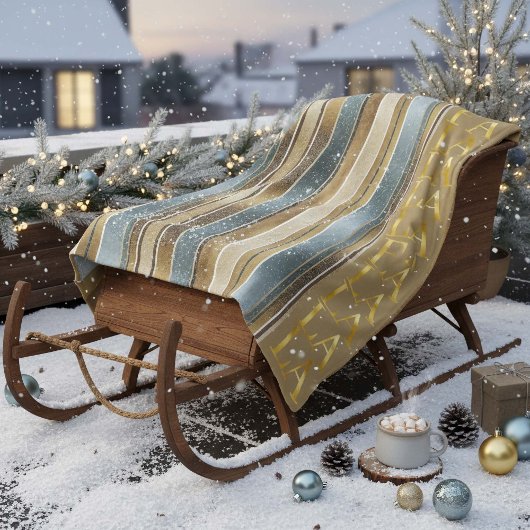 Earth Tones Kerstmis Fa La Patroon#27 ID1009 Fleece Deken