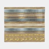 Earth Tones Kerstmis Fa La Patroon#27 ID1009 Fleece Deken (Voorkant (Horizontaal))