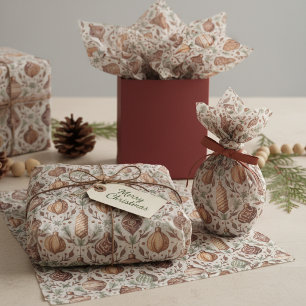 Earth Tones Kerstpatroon#12 ID1009 Tissuepapier