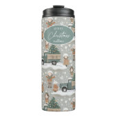 Earth Tones Kerstpatroon # 2 ID1009 Thermosbeker (Voorkant)