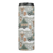 Earth Tones Kerstpatroon # 2 ID1009 Thermosbeker (Achterkant)