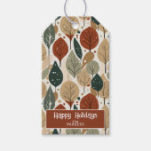 Earth Tones Kerstpatroon # 5 ID1009 Cadeaulabel (Voorkant)