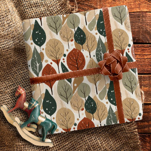 Earth Tones Kerstpatroon # 5 ID1009 Cadeaupapier