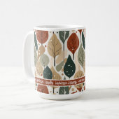 Earth Tones Kerstpatroon # 5 ID1009 Koffiemok (Voorkant links)