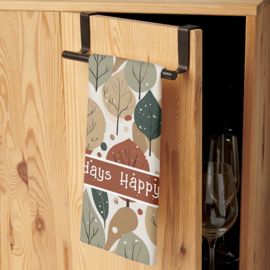 Earth Tones Kerstpatroon # 5 ID1009 Theedoek (Derde Gevouwen)