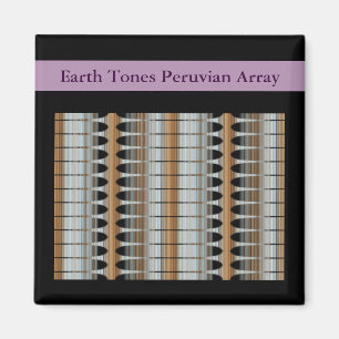Earth Tones Peruvian Array Magnet 2x2 Square Magneet