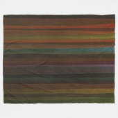 Earth Tones Stripe Fleece Deken (Voorkant (Horizontaal))