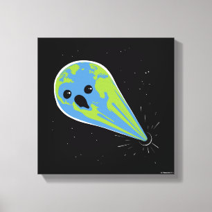 Earth Vs. Black Hole Canvas Afdruk