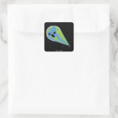 Earth Vs. Black Hole Vierkante Sticker (Tas)